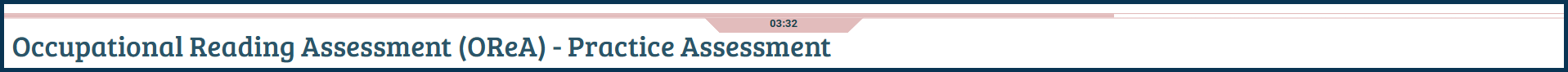 Screenshot of a timer in a USA Hire assessment
